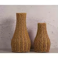 Handmade vintage creative imitation rattan floor vase