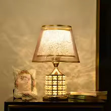 Modern Crystal Table Lamp - Golden Luxury Design