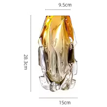 Luxury Crystal Glass Vase with Gold Base