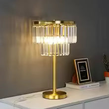 Luxury Crystal Floor Lamp - American Retro Design