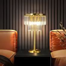 Luxury Crystal Floor Lamp - American Retro Design
