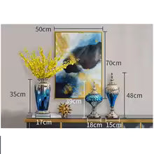 Luxury Sapphire Glass Vase with Lid