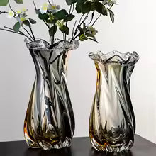 Luxury Crystal Glass Vase with Metal Stand