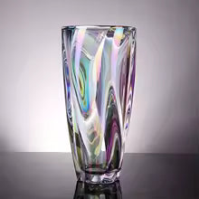 Modern and simple crystal glass large-mouthed vase