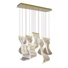 Rotating LED Chandelier – Postmodern Duplex Pendant Light