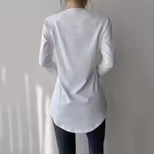 Women's Long Sleeve Workout Top – Breathable Fitness & Yoga Shirt