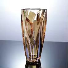Modern and simple crystal glass large-mouthed vase