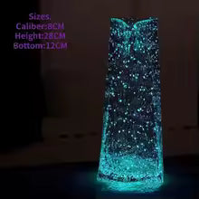Luminous Glass Vase for Home Decoration