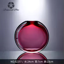 Luxury Emerald Green Crystal Vase – Elegant Glass Decoration for Modern Living Rooms