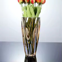 Modern and simple crystal glass large-mouthed vase