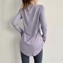 Women's Long Sleeve Workout Top – Breathable Fitness & Yoga Shirt