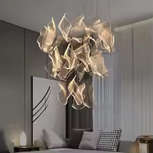 Rotating LED Chandelier – Postmodern Duplex Pendant Light