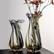 Luxury Crystal Glass Vase with Metal Stand