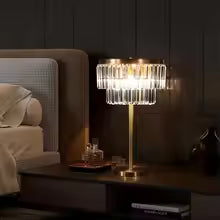 Luxury Crystal Floor Lamp - American Retro Design