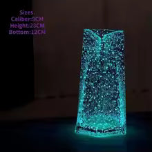 Luminous Glass Vase for Home Decoration