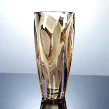 Modern and simple crystal glass large-mouthed vase