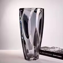 Modern and simple crystal glass large-mouthed vase