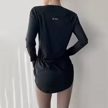 Women's Long Sleeve Workout Top – Breathable Fitness & Yoga Shirt