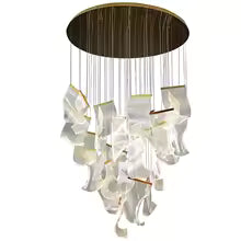 Rotating LED Chandelier – Postmodern Duplex Pendant Light
