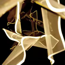 Rotating LED Chandelier – Postmodern Duplex Pendant Light