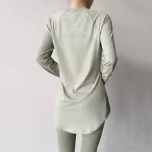 Women's Long Sleeve Workout Top – Breathable Fitness & Yoga Shirt