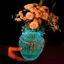 Luminous Glass Vase for Home Decoration